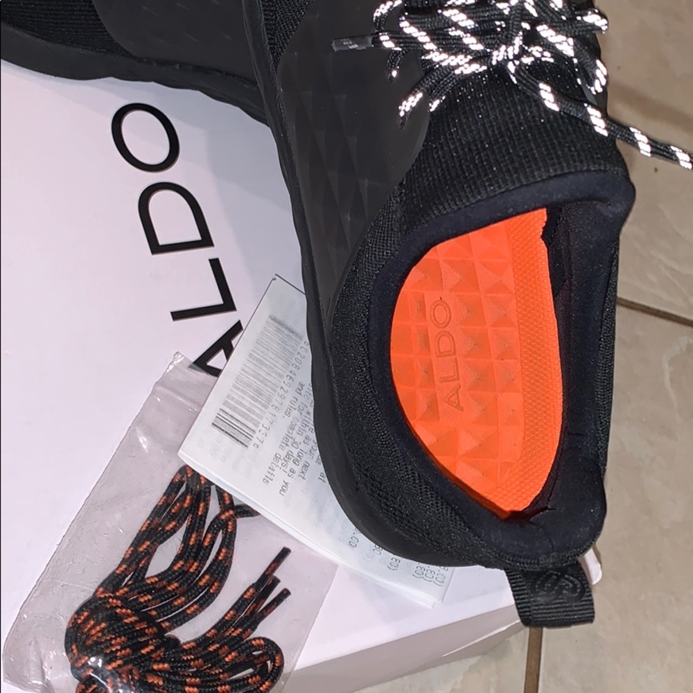 black ALDO SNEAKERS rubber soles, reflective laces - Picture 6 of 8
